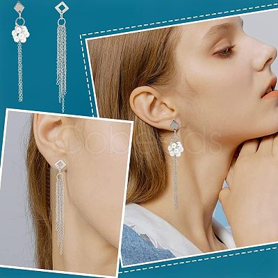 Unicraftale 40Pcs 4 Style 304 & 201 Stainless Steel Stud Earring Findings STAS-UN0038-71-1