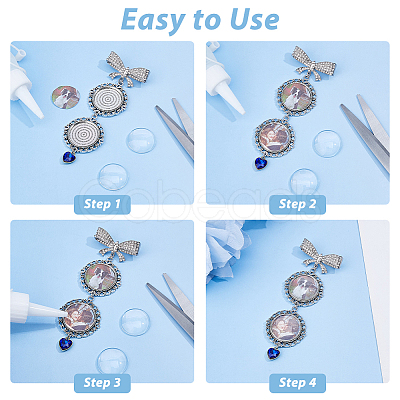 2Pcs Alloy Pendant Cabochon Settings JEWB-DC00004-1