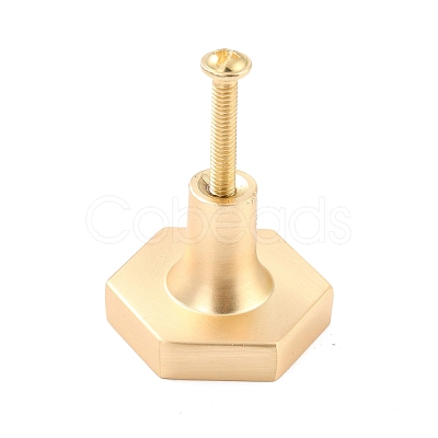 Hexagon with Marble Pattern Brass Box Handles & Knobs DIY-P054-C07-1