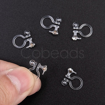 Plastic Clip-on Earring Findings KY-P007-M01-1