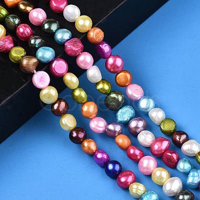 Natural Cultured Freshwater Pearl Beads Strands PEAR-N014-07E-1