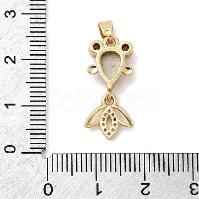 Brass Micro Pave Cubic Zirconia Pendants KK-K375-27G-21-1