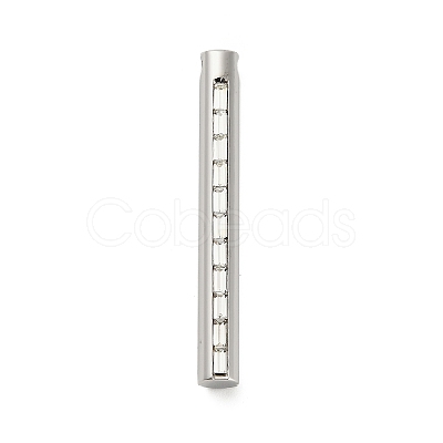 304 Stainless Steel Micro Pave Clear Cubic Zirconia Pendants STAS-Z126-05P-1