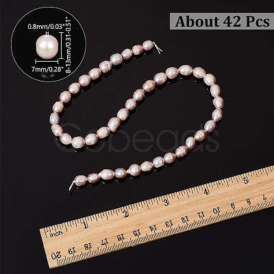 1 Strand Natural Cultured Freshwater Pearl Beads Strands PEAR-NB0002-45A-1