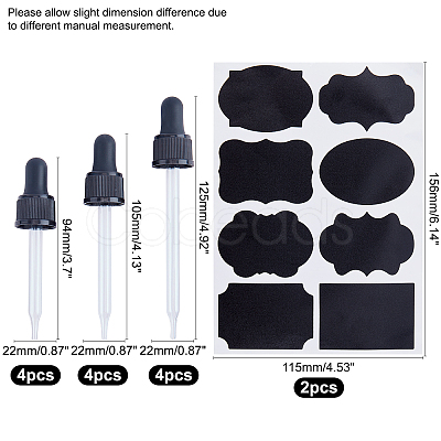 Glass Teardrop Set Transfer Graduated Pipettes TOOL-PH0001-06-1