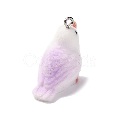 Flocky Resin Pendants RESI-Q011-03C-1