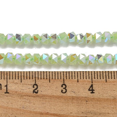 Electroplate Glass Beads Strands GLAA-Q105-02N-1