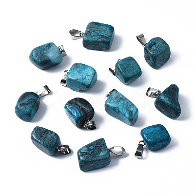 24Pcs Natural Agate Pendants G-UN0001-02A-1