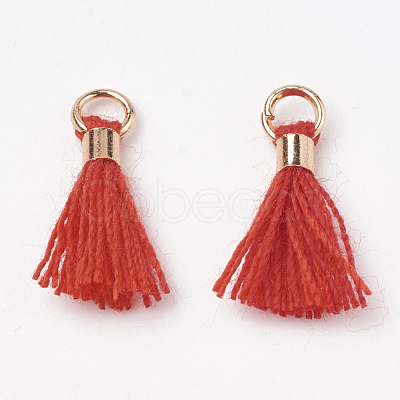 Polycotton(Polyester Cotton) Tassel Pendant Decorations FIND-S275-21G-1