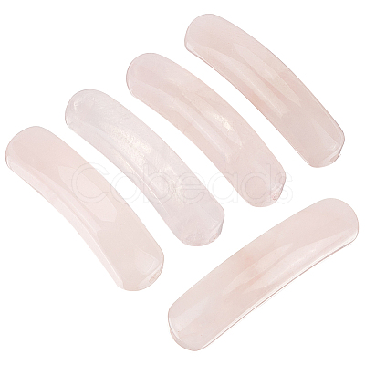 5Pcs Natural Rose Quartz Connector Charms G-BC0001-56B-1