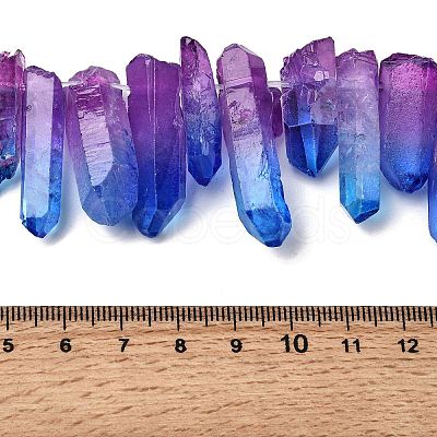 Two Tone Natural Quartz Crystal Beads Strands G-Z131-K01-04-1