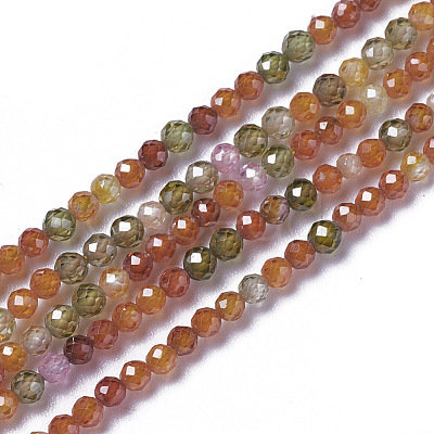 Cubic Zirconia Beads Strands G-F596-48A-3mm-1