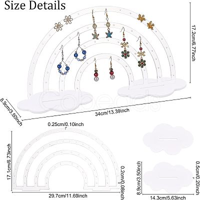 Acrylic Earring Display Stands EDIS-WH0029-11B-1