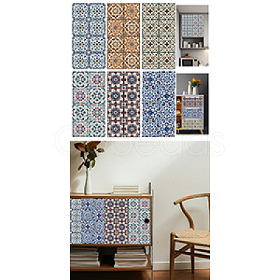 6Pcs PVC Waterproof Decorative Stickers DIY-WH0657-035-1