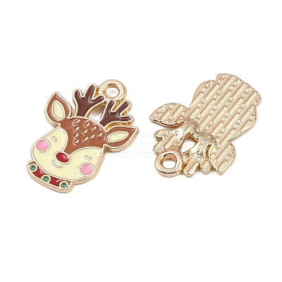 Christmas Alloy Enamel Pendants FIND-I067-02KCG-01-1