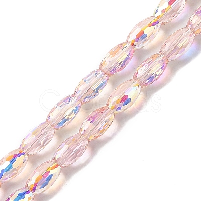 AB Color Plated Transparent Electroplate Beads Strands EGLA-H104-05C-1
