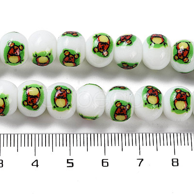 Printing Glass Beads for Necklaces Bracelets Making GLAA-B020-02A-04-1
