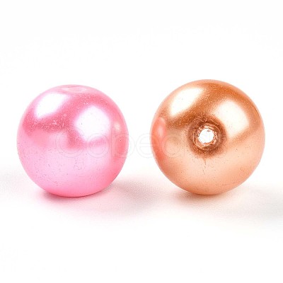Baking Paint Pearlized Glass Pearl Beads HY-Q003-14mm-M01-1