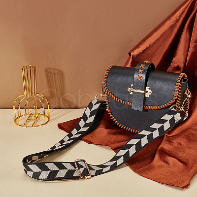 Geometric Pattern Adjustable Polyester Bag Strap FIND-WH0092-33B-1