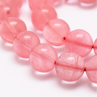 Cherry Quartz Glass Bead Strands G-P256-06-10mm-1