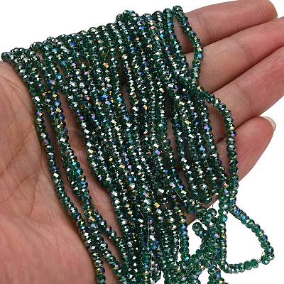 Electroplate Glass Beads Strands GL-CBAA615-02D-1
