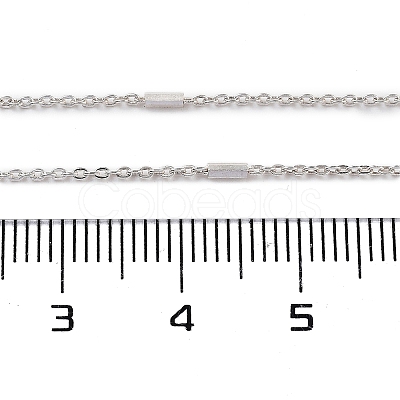 Rhodium Plated 925 Sterling Silver Satellite Chains STER-P064-01P-1