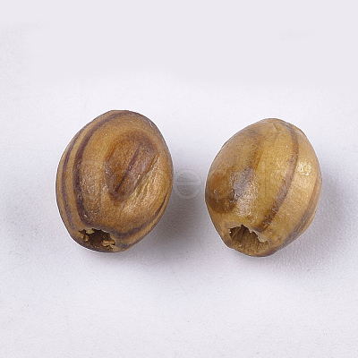 Pine Natural Wood Beads WOOD-S053-10-1