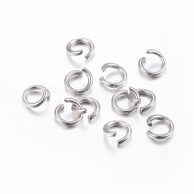 Tarnish Resistant 304 Stainless Steel Open Jump Rings X-STAS-H437-5x0.5mm-1