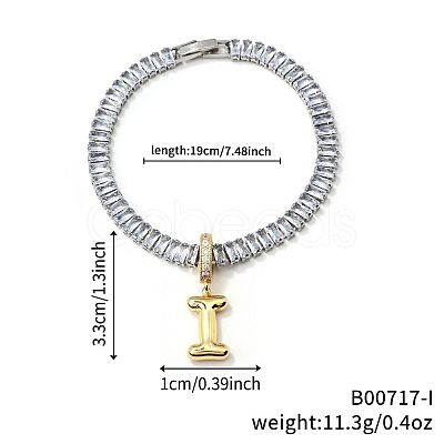 Fashionable Brass Charm Bracelets LI7211-9-1