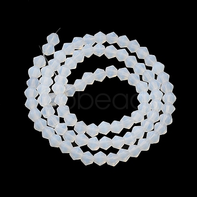Imitation Jade Frosted Glass Bead Strands EGLA-A039-J6mm-MD05-1