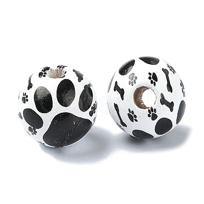 Pet Theme Wood Large Hole European Beads LS-WOOD-D027-03A-1