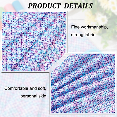 Fishscale Pattern Polyester Fabrics DIY-WH0292-79A-1