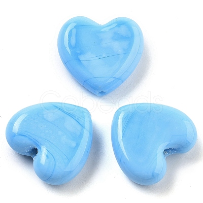 Heart Handmade Lampwork Beads LAMP-U003-01K-1