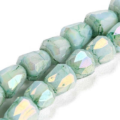 Electroplate Glass Beads Strand GLAA-G088-03-01B-1