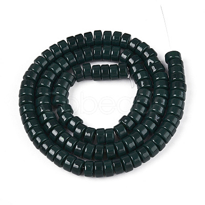 Opaque Solid Color Glass Beads Strands LS-GLAA-N026-3x6mm-10-1