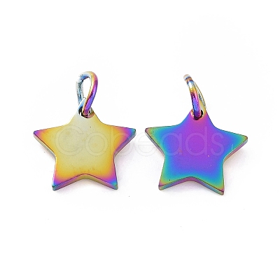 304 Stainless Steel Charms Ion Plating(IP) STAS-Q201-T461M-1