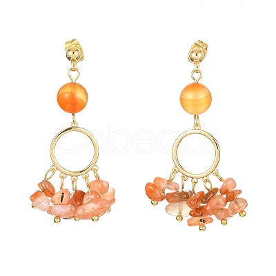 Golden Brass Ring Chandelier Earrings EJEW-TA00289-03-1