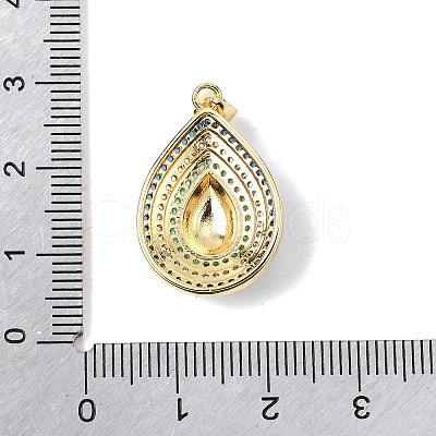 Brass Micro Pave Cubic Zirconia Pendants KK-H267-002G-01-1