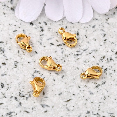 304 Stainless Steel Lobster Claw Clasps Hand Polished X-STAS-AB09-G-1