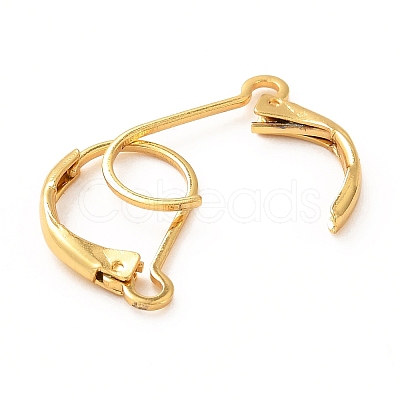 Brass Leverback Earring Findings X-KK-F828-03G-1