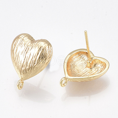 Brass Stud Earring Findings KK-T038-496G-1