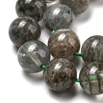 Natural Lodolite Quartz Beads Strands G-R494-A15-04-1