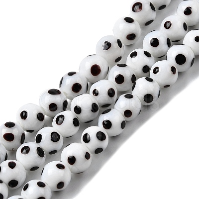 Handmade Lampwork Beads LAMP-D002-8mm-01F-1