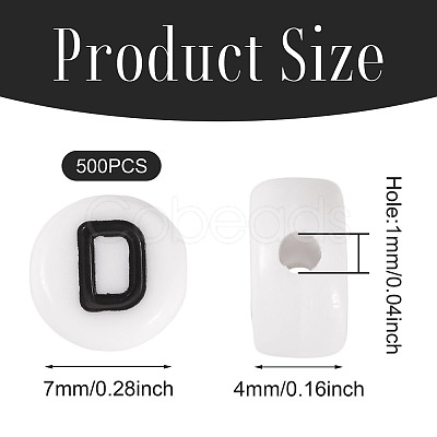 500Pcs Acrylic Beads SACR-TA0001-55D-1