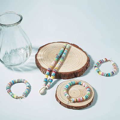 Handmade Polymer Clay Beads LS-CLAY-R067-3.0mm-30-1