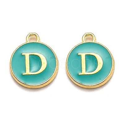 Golden Plated Alloy Enamel Charms LS-ENAM-Q437-15D-1