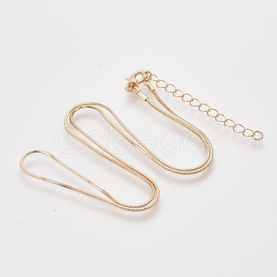 Brass Square Snake Chain Necklace Making MAK-T006-10A-KC-1