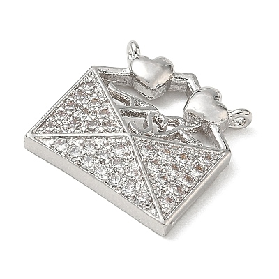 Brass Micro Pave Cubic Zirconia Pendants CU-CBA4231-06-1