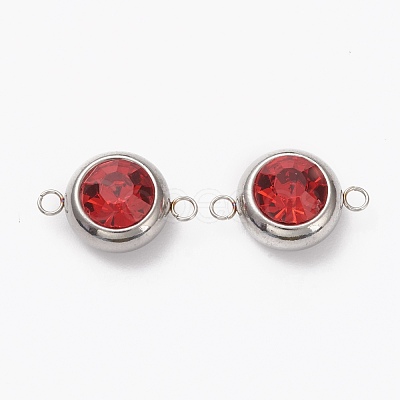 Stainless Steel Color Plated 304 Stainless Steel Pave Cubic Zirconia Links Connectors STAS-I169-02P-03-1