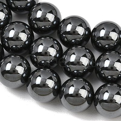 Synthetic Non-magnetic Hematite Beads Strands GG-CBAB93D-B01-12mm-1